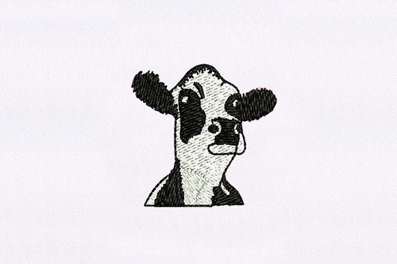Black White Cow Face