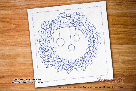 Christmas Wreath Bluework