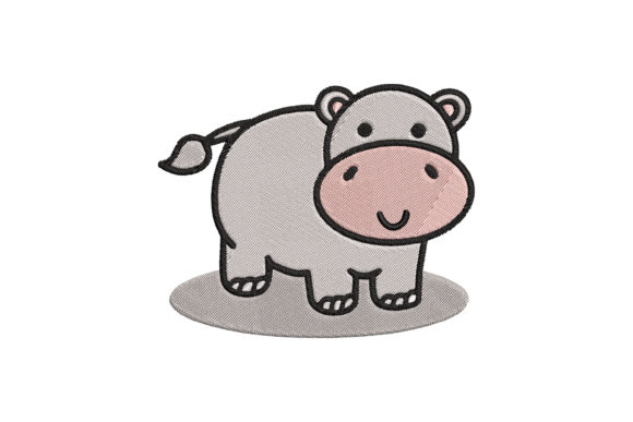 Cute Hippo Animal Cartoon