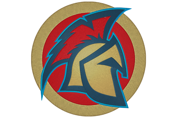 Greek Helmet Embroidery