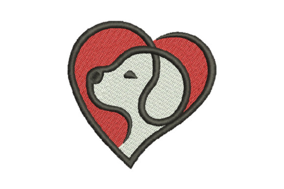 Puppy with Red Heart
